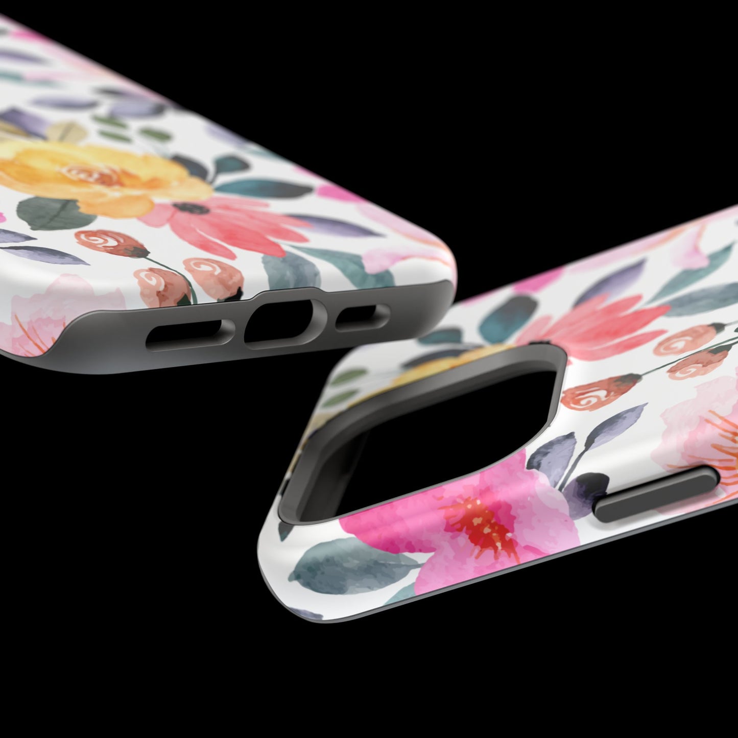 Blossoming Beauty – MagSafe Case with Pastel Floral Watercolor Design