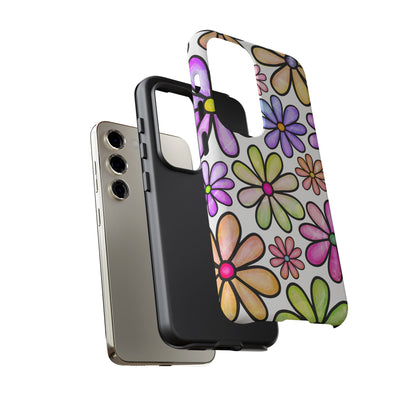 Pastel Daisy Dream Samsung Galaxy Case – Slim Profile, Glossy Finish