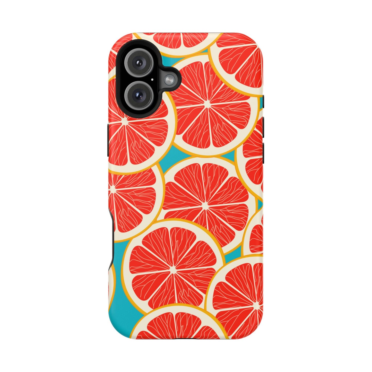 Ruby Grapefruit Pop Tough MagSafe iPhone Case – Vibrant Citrus Design, Shock-Resistant Protection