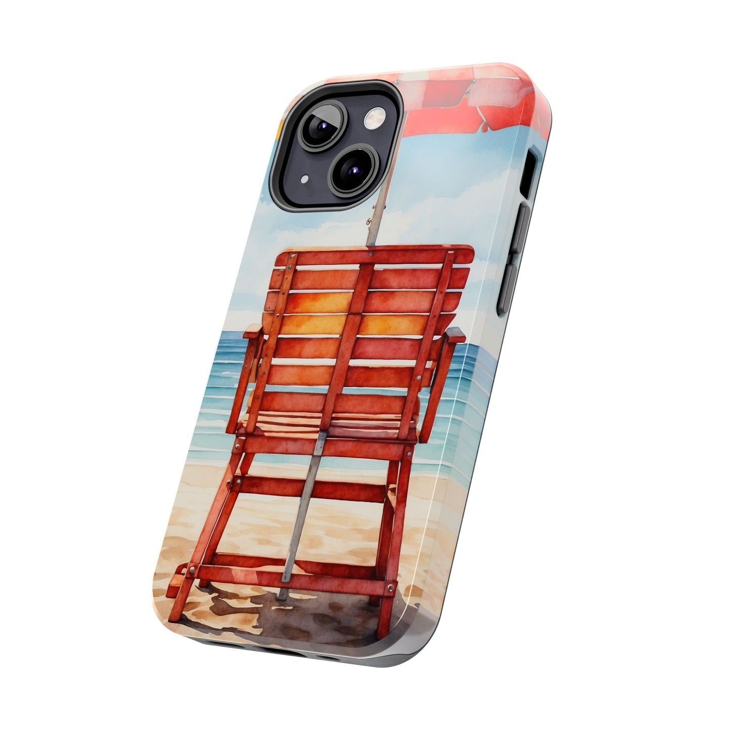 Beachfront Sunset Lounge iPhone Case – Rearview Edition