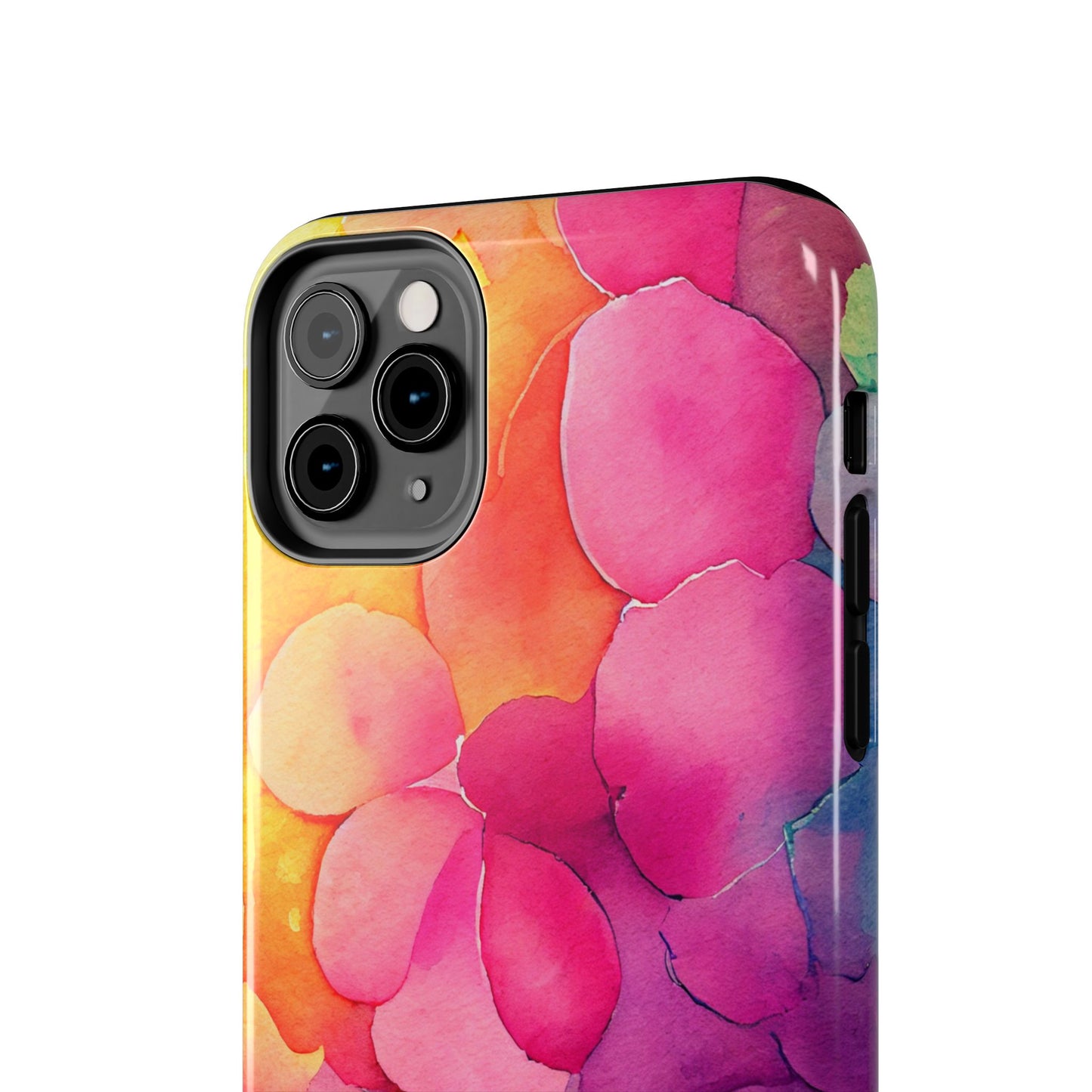 Sunset Petals Watercolor iPhone Case – Slim Design, Glossy Finish