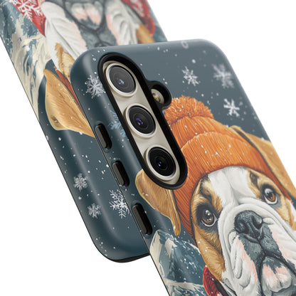 Cozy French Bulldog Samsung Galaxy Case – Rustic Fireplace Protective Cover