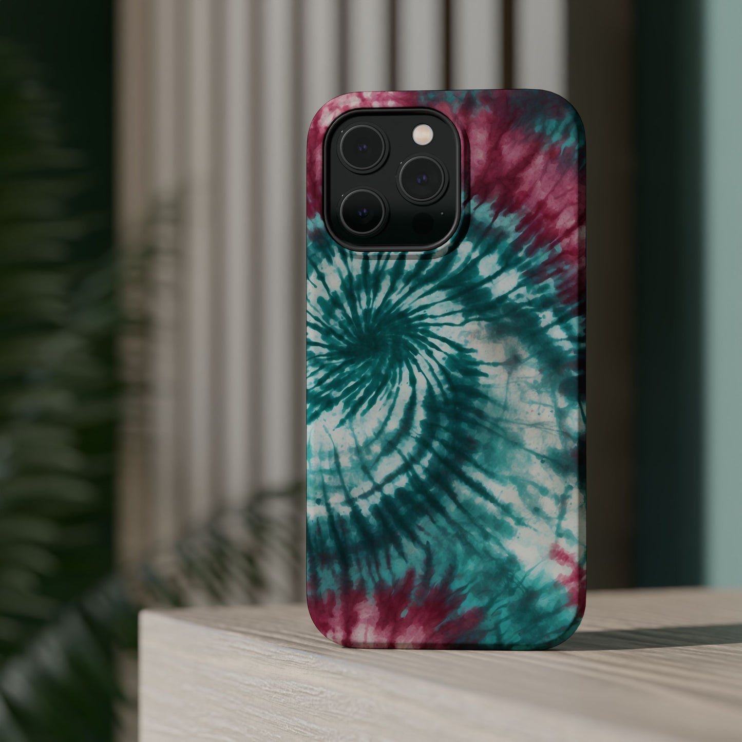 Teal and Pink Tie-Dye MagSafe Case – Stylish and Functional