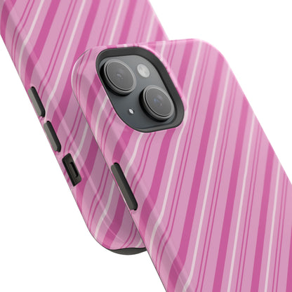 MagSafe Case - Pretty in Pink Stripes Design