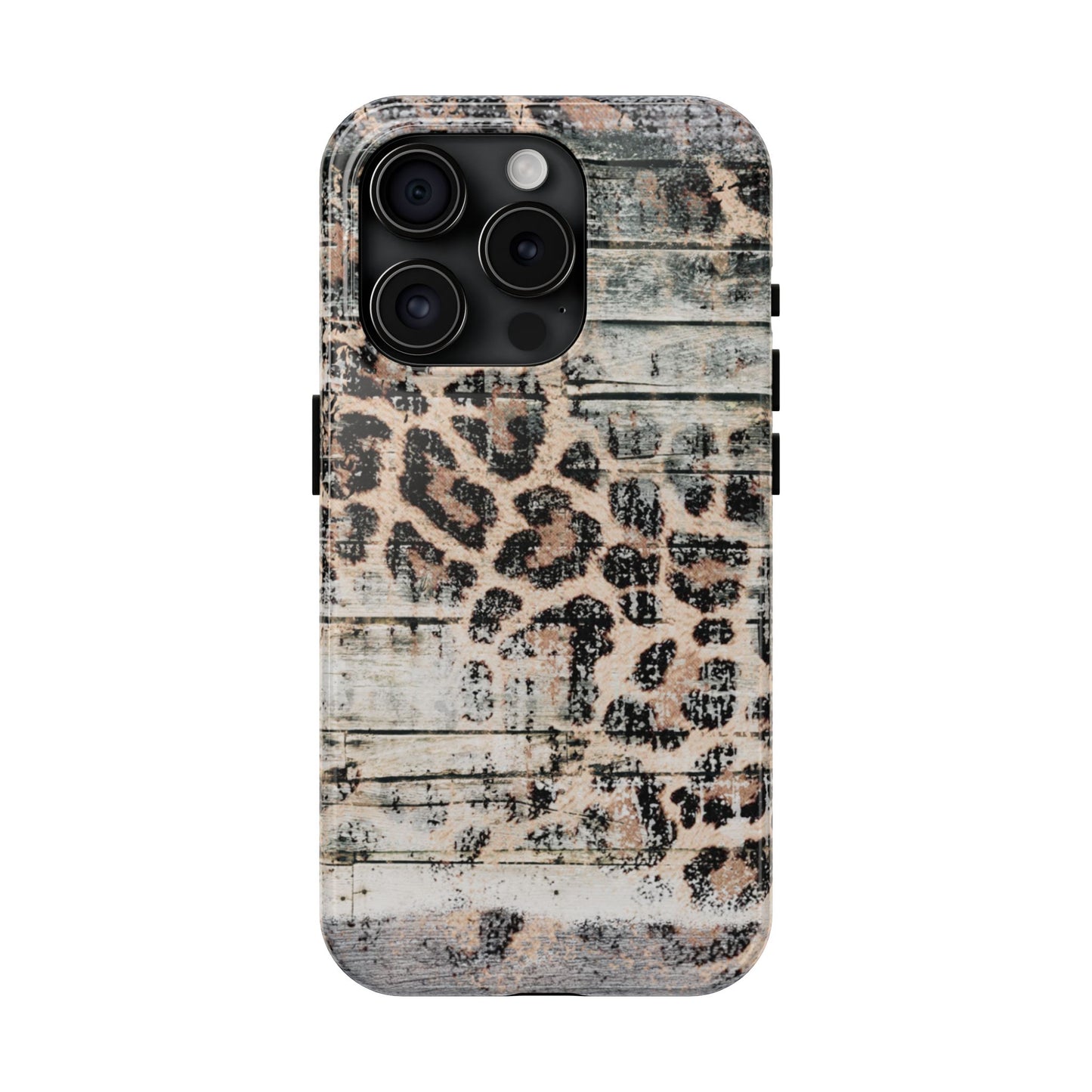 Rustic Leopard Wood Print - iPhone Series Case