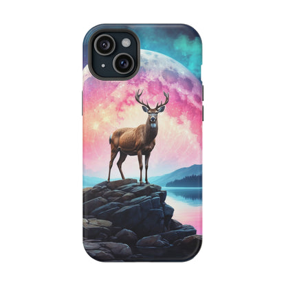 Vibrant Stag in Bloom – MagSafe iPhone Case