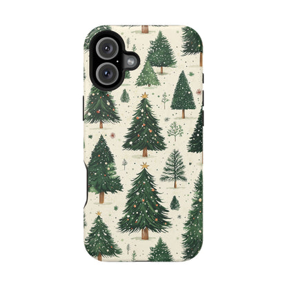 Festive Christmas Tree Forest Pattern – MagSafe iPhone Series Case