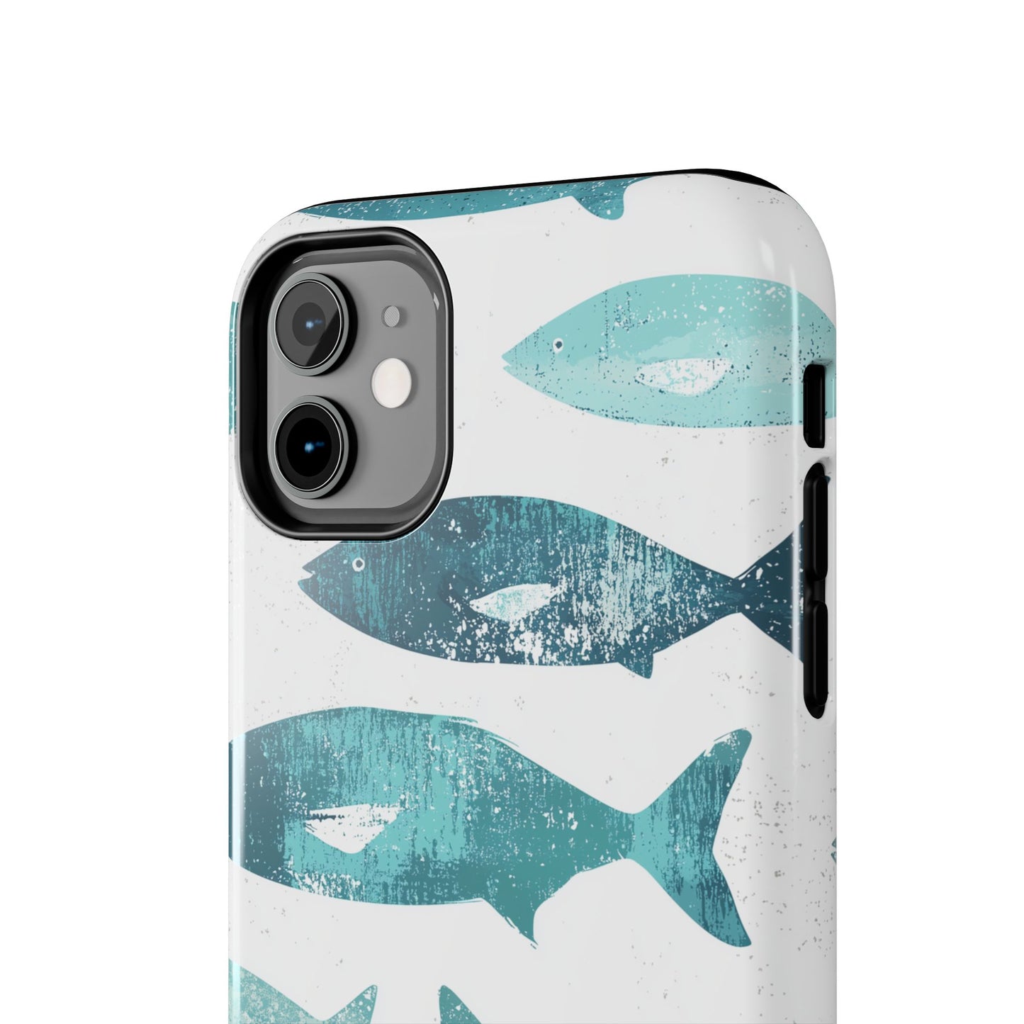 Vintage Blue Fish Print - iPhone Series Case