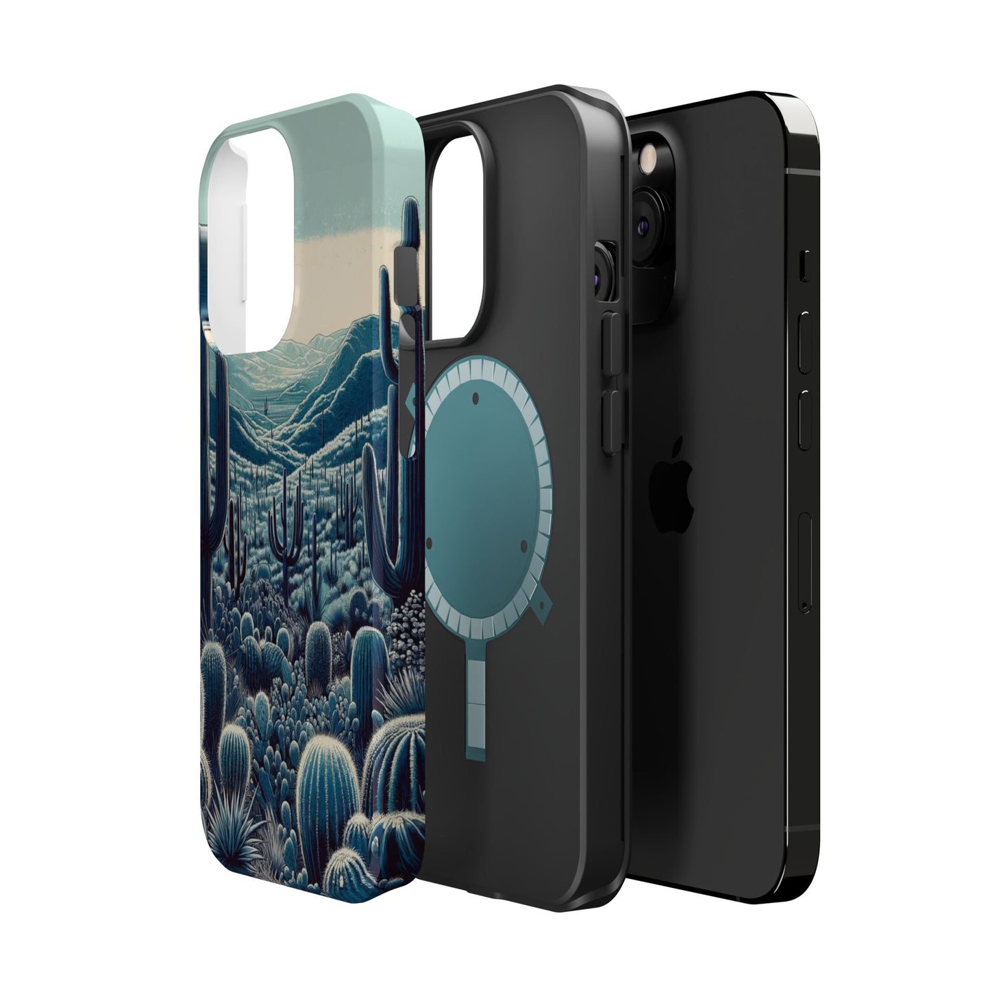 Desert Blues Cactus iPhone Case