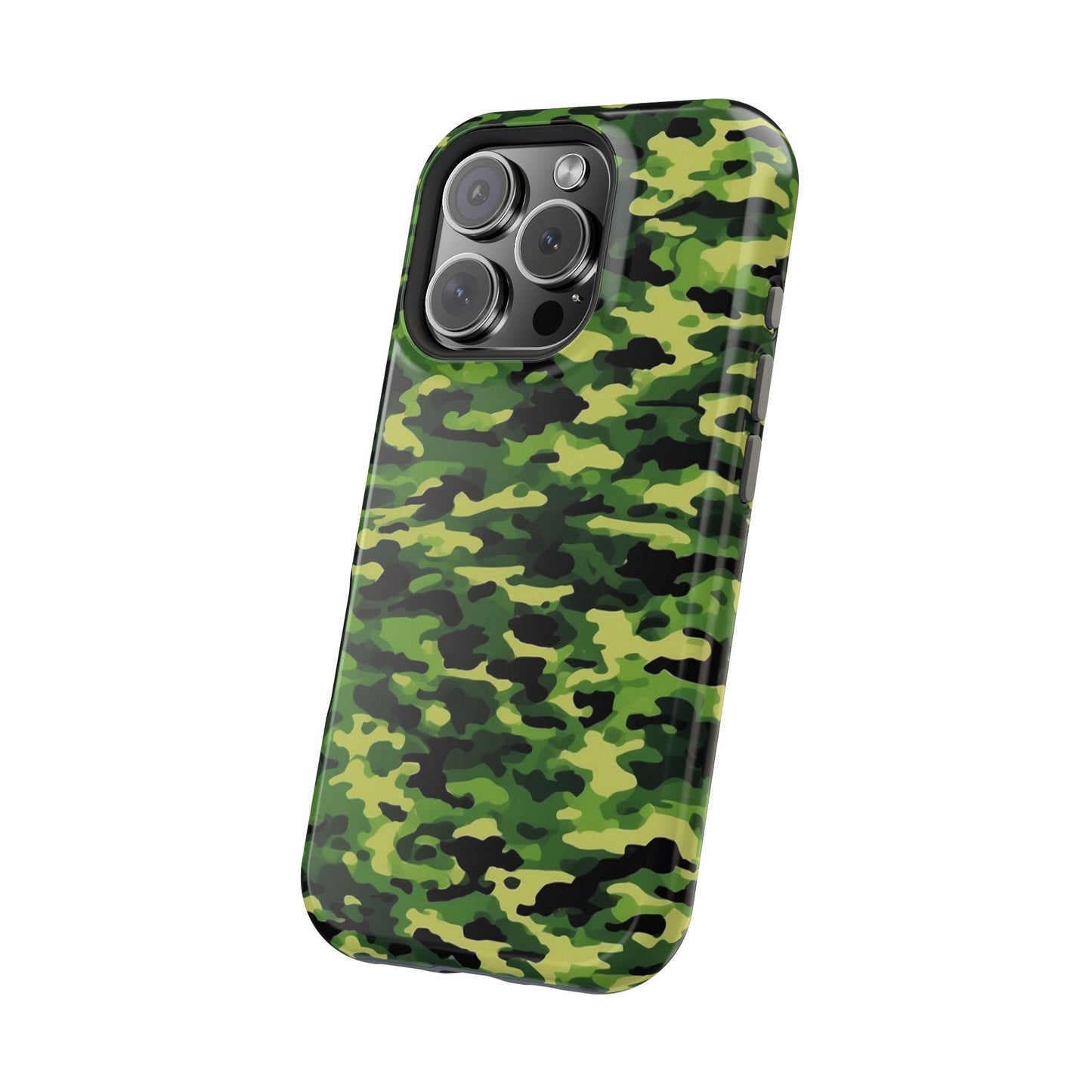 Green Woodland Camouflage – MagSafe iPhone Case, Slim and Shockproof