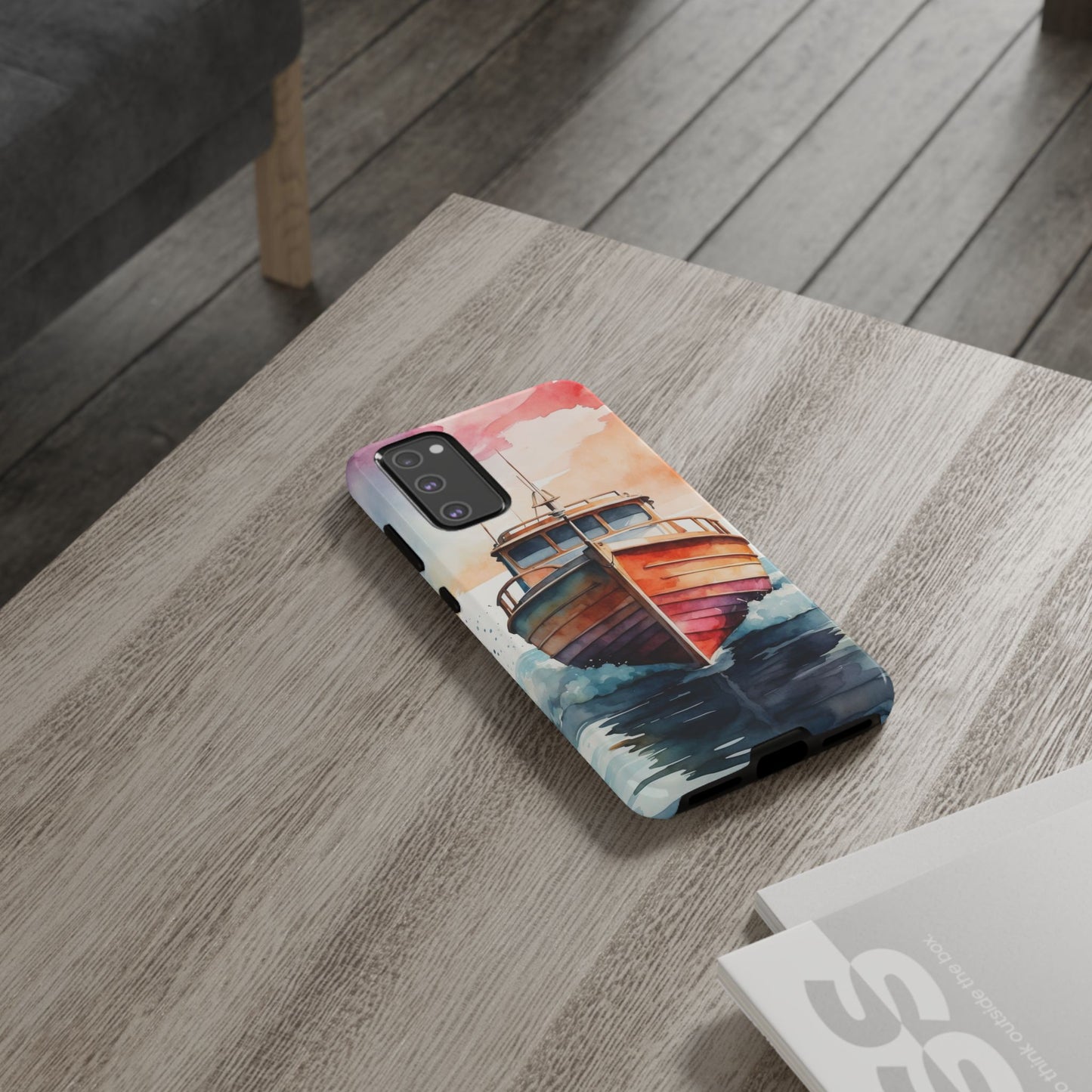 Sunset Sail Watercolor Boat – Samsung Galaxy Series Case