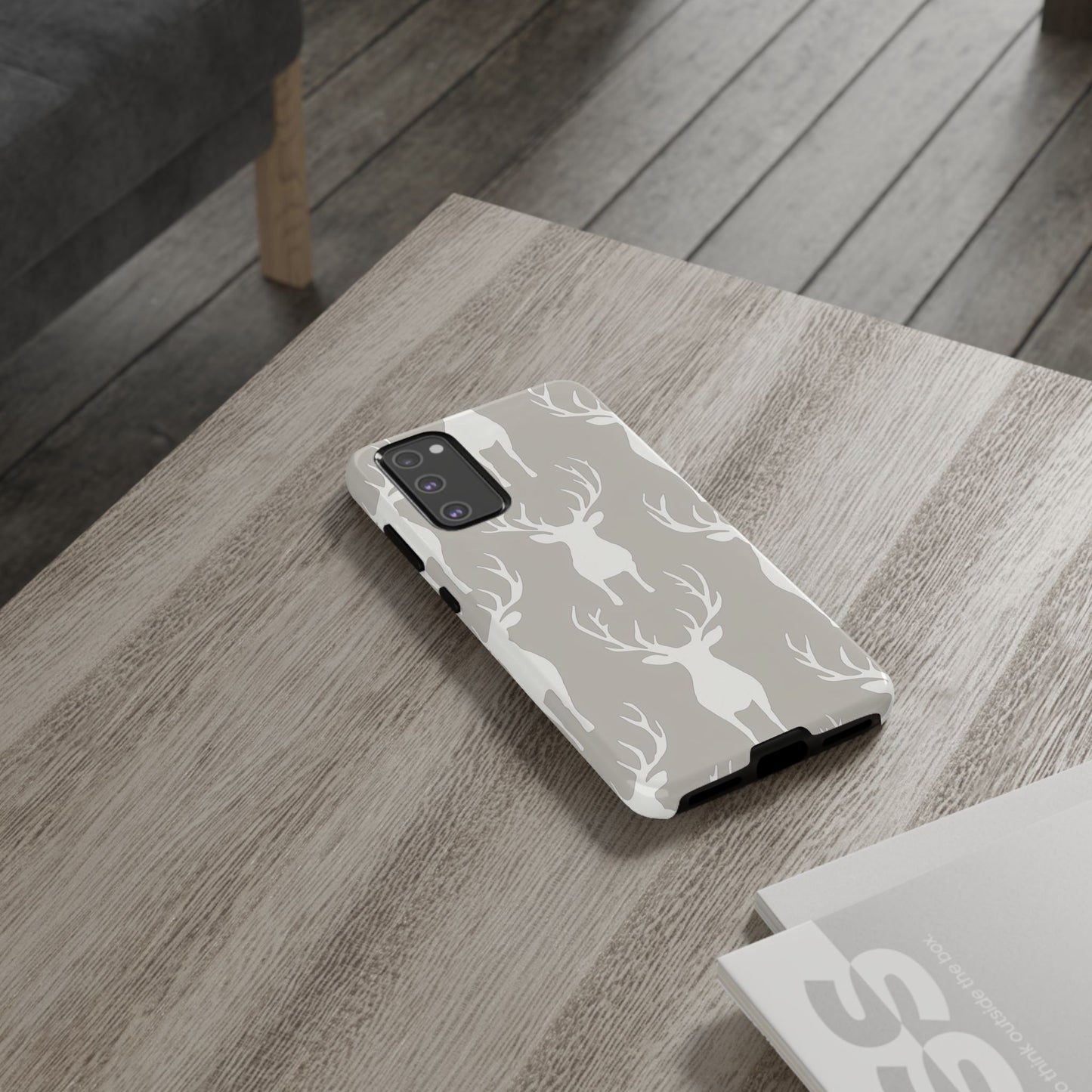 Minimalist Deer Silhouette Pattern – Samsung Galaxy Series Case