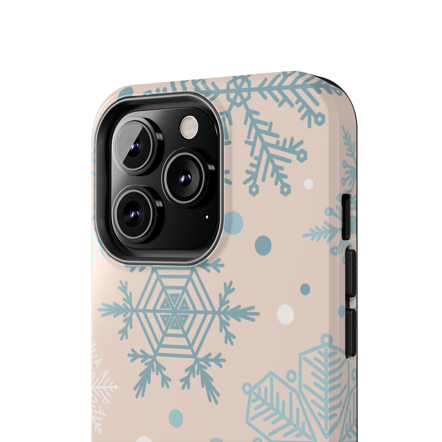 Winter Snowflakes iPhone Case – Shockproof, Smooth Matte Finish, Dual-Layer Protection