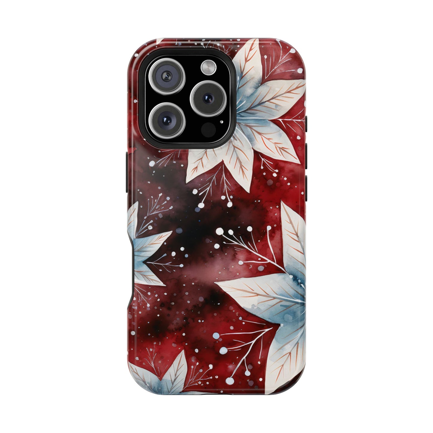 Winter Bloom Poinsettia – MagSafe iPhone Case