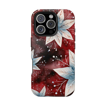 Winter Bloom Poinsettia – MagSafe iPhone Case