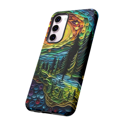 Radiant Forest Sunset Samsung Galaxy Case – Artistic Landscape Design