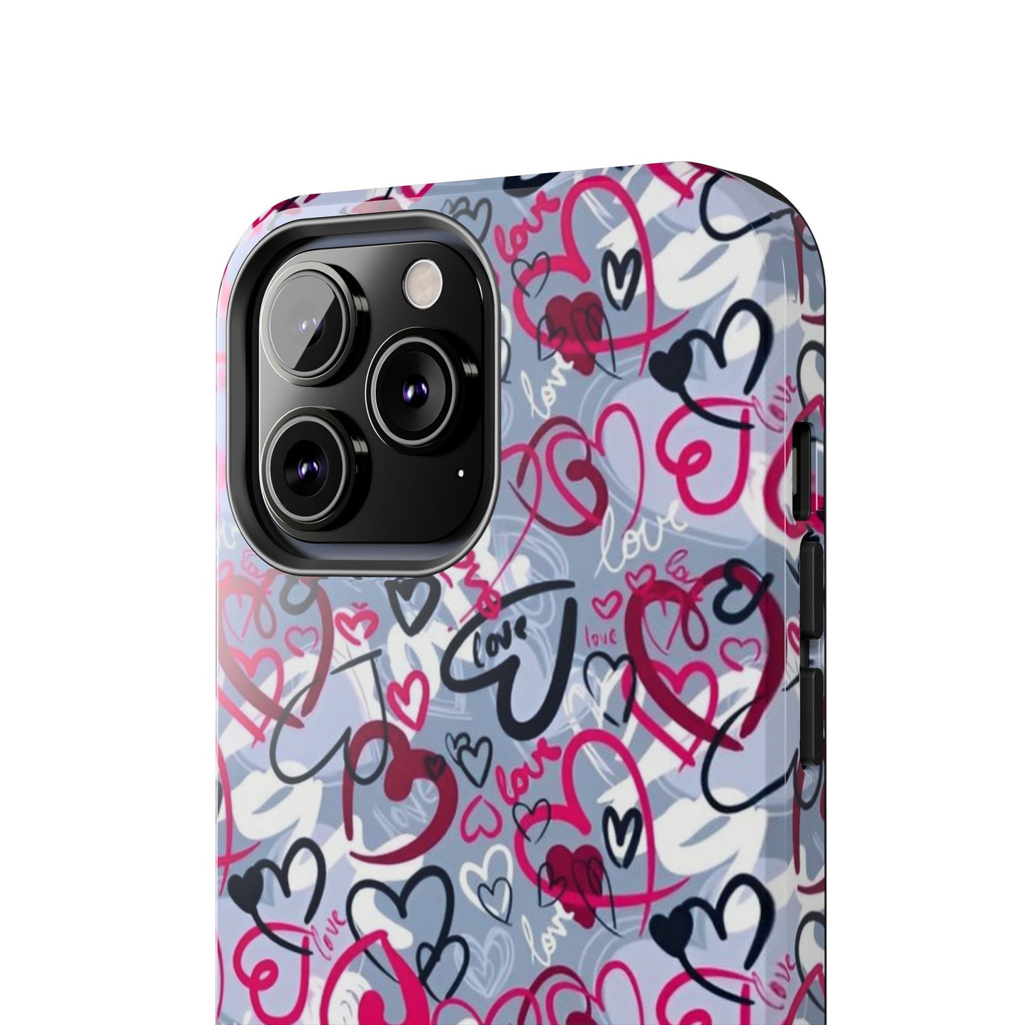 Graffiti Love Hearts iPhone Case