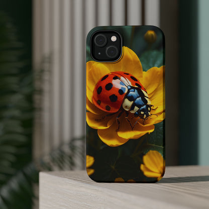 Yellow Blossoms with Bug Accent - MagSafe iPhone Case