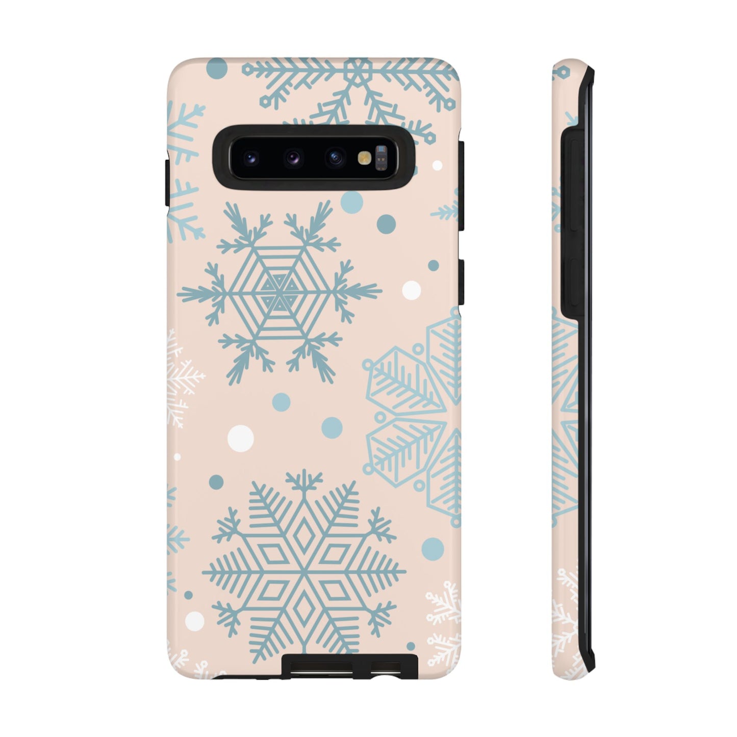 Winter Snowflakes Samsung Galaxy Case – Shockproof, Smooth Matte Finish, Dual-Layer Protection