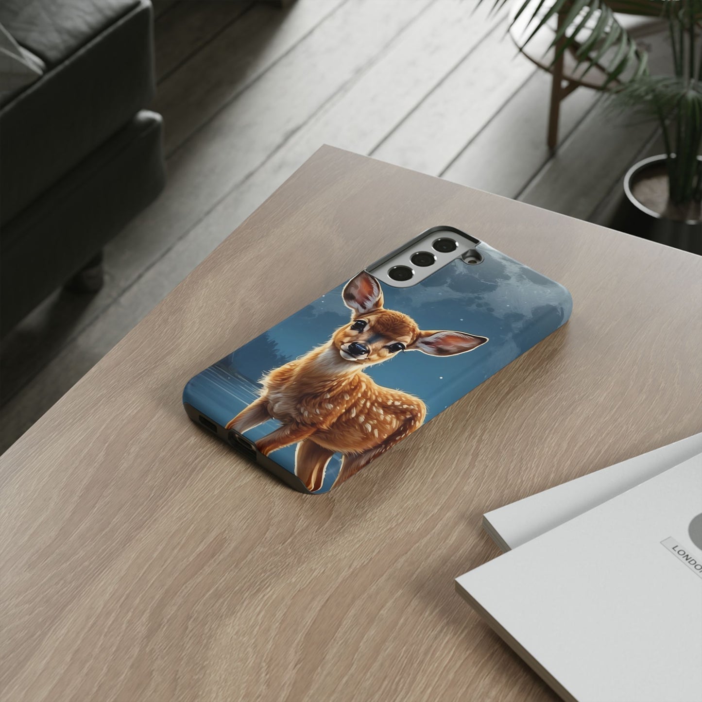 Samsung Galaxy Case – Enchanted Fawn Under the Moonlit Sky