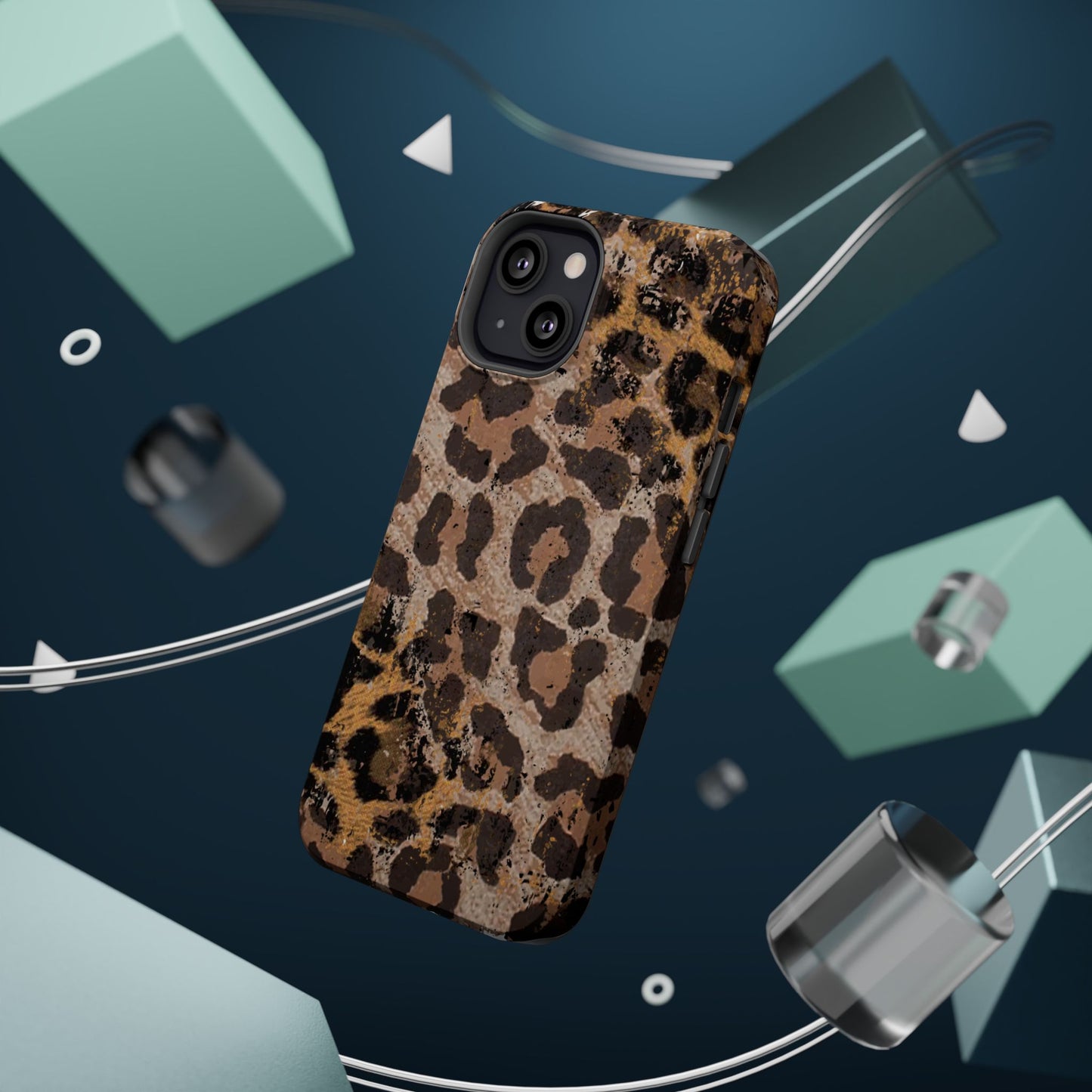 Vintage Distressed Leopard Print - MagSafe iPhone Series Case