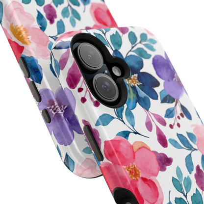 Mystic Bloom – MagSafe Case with Vibrant Watercolor Florals