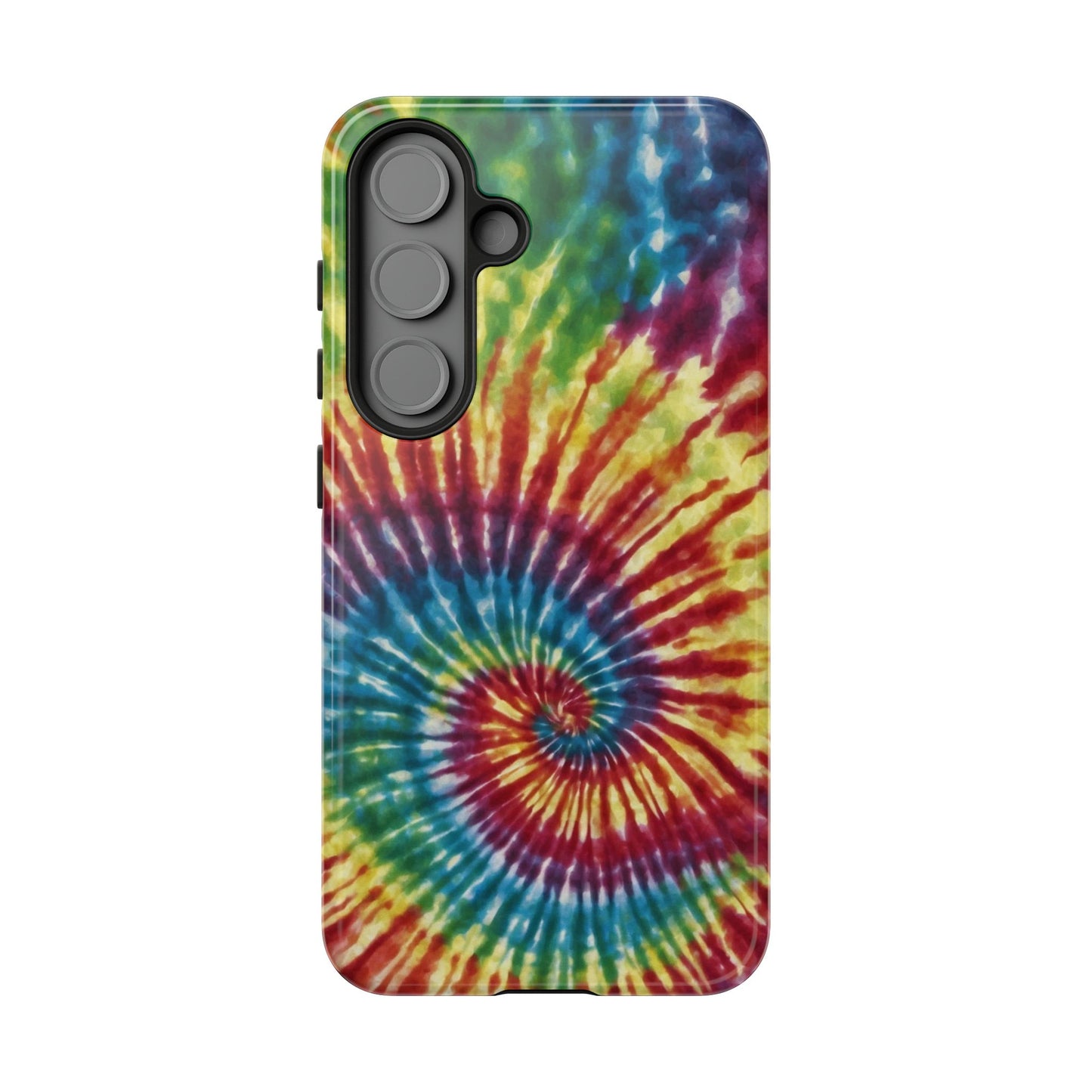 Colorful Retro Tie-Dye Samsung Galaxy Case – Spiral Rainbow Design