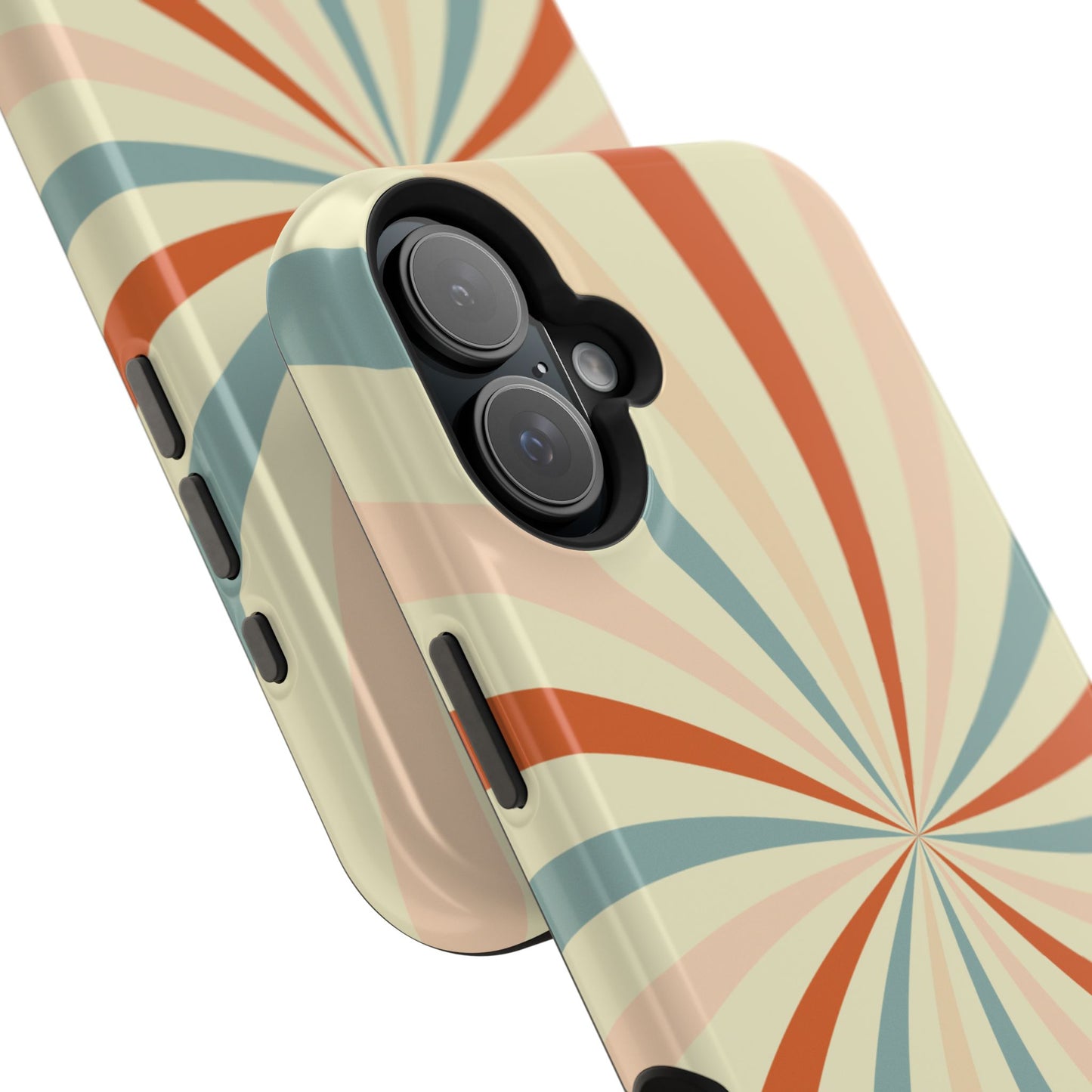 Retro Swirl MagSafe iPhone Case – Durable, Vintage-Inspired Design with Dual-Layer Protection