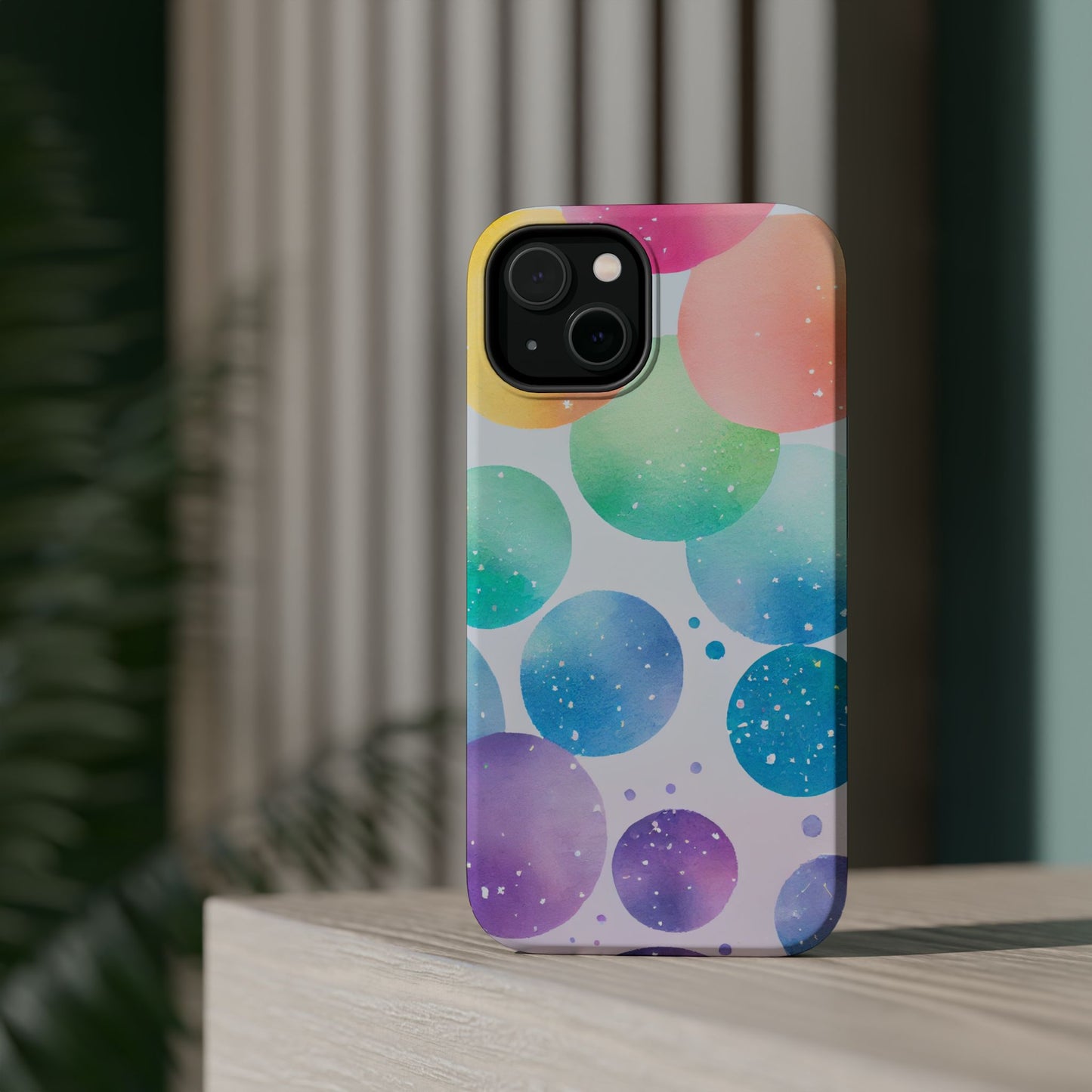 Pastel Galaxy Bubbles  MagSafe iPhone Case – Slim Design, Glossy Finish