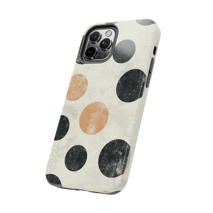 Vintage Polka Dot iPhone Case - Retro Abstract Protective Cover