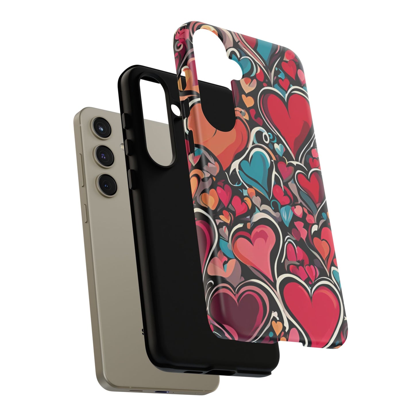 Vibrant Multicolor Heart Art – Samsung Galaxy Case