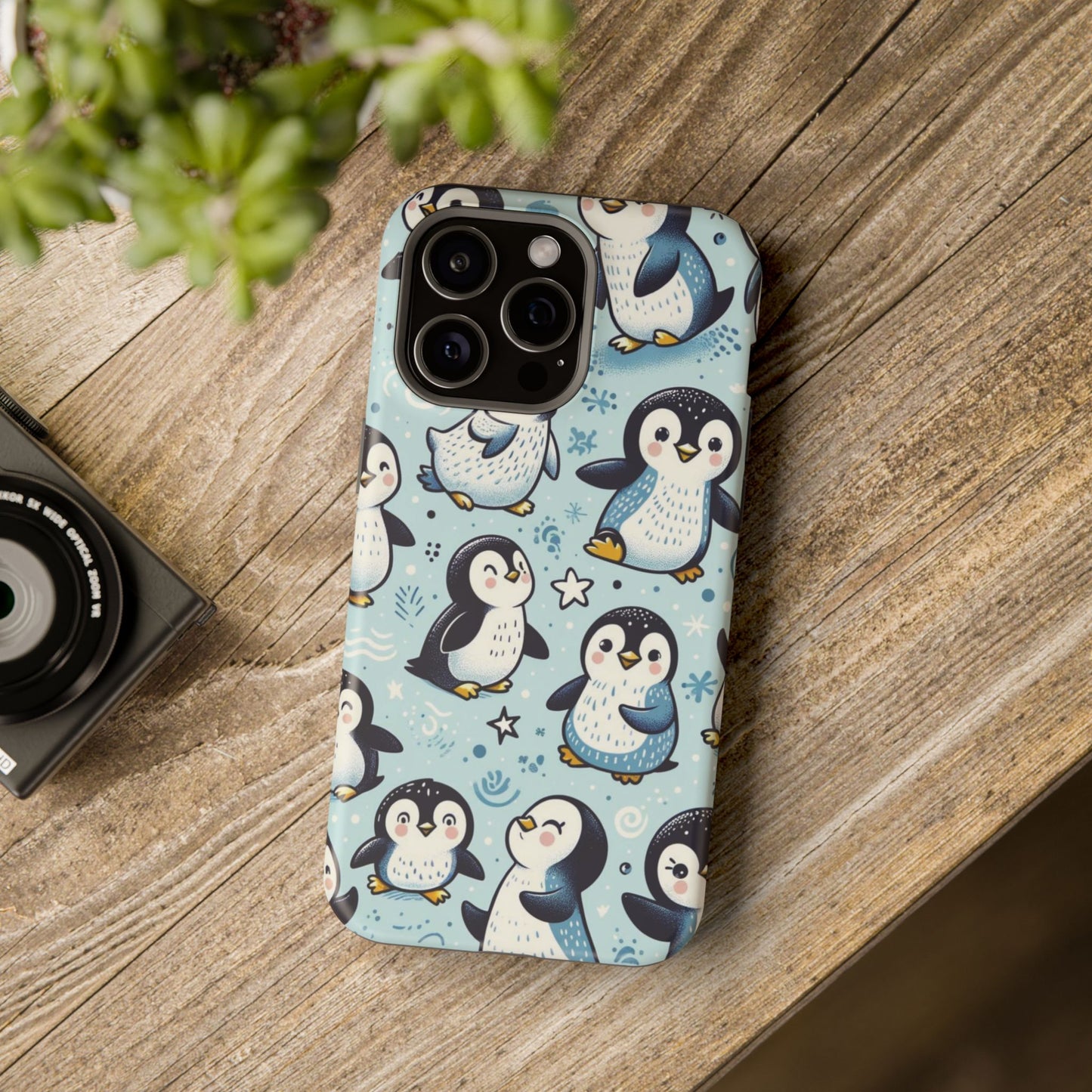 Cute Penguin Parade iPhone Case