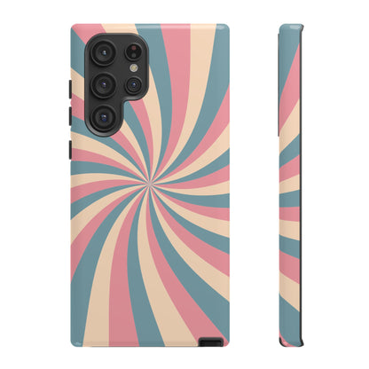 Vintage Pastel Swirl  Samsung Galaxy Case – Dual-Layer Protection with 70s-Inspired Design