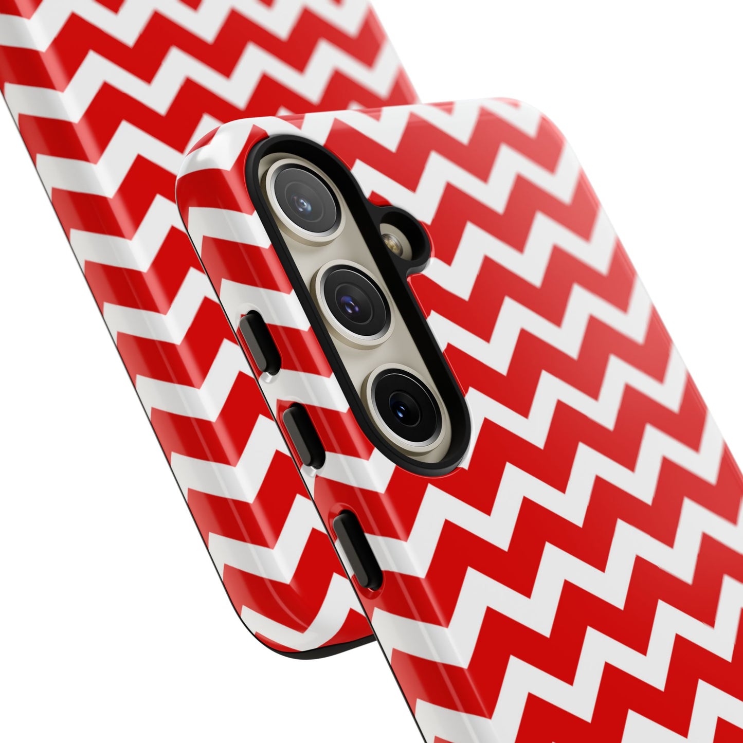 Bold Red & White Chevron – Modern Geometric Samsung Galaxy Case