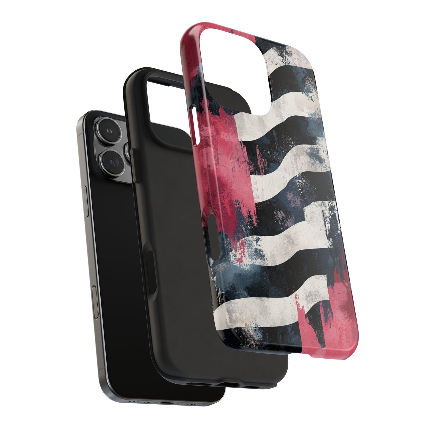 Blood Zebra iPhone Case – Bold Red & Black Pattern