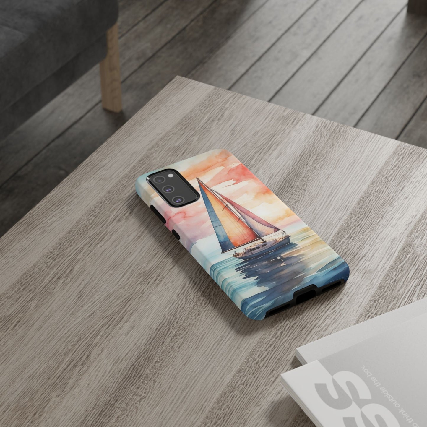 Sailboat Sunset Samsung Galaxy Case – Vibrant Watercolor Design