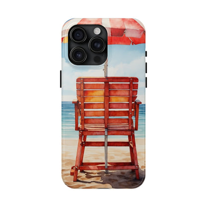 Beachfront Sunset Lounge iPhone Case – Rearview Edition