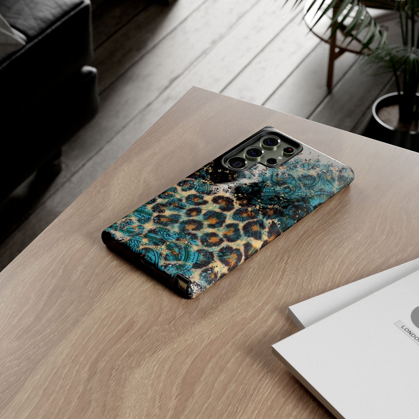 Turquoise Paisley Cowhide Leopard - Samsung Galaxy Series Case