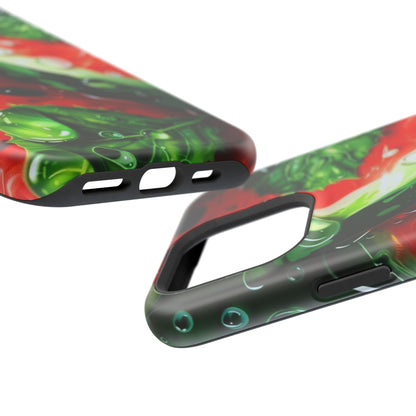 Juicy Watermelon & Mint MasSafe iPhone Case – Tough Dual-Layer, Vibrant Summer Design