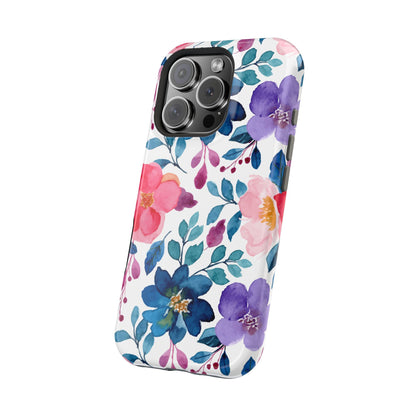 Mystic Bloom – MagSafe Case with Vibrant Watercolor Florals