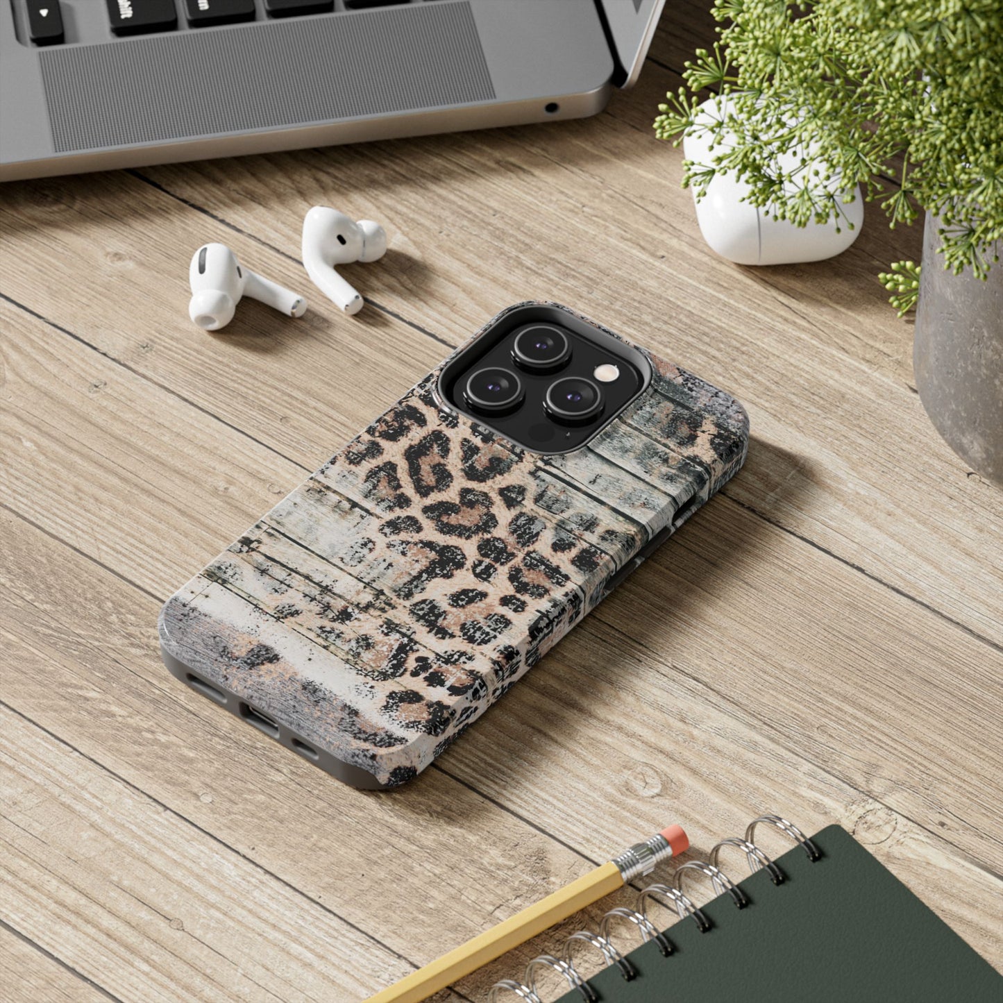 Rustic Leopard Wood Print - iPhone Series Case