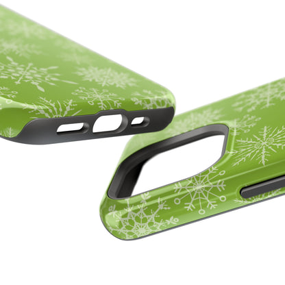 Green Snowflake Pattern – MagSafe iPhone Series Case