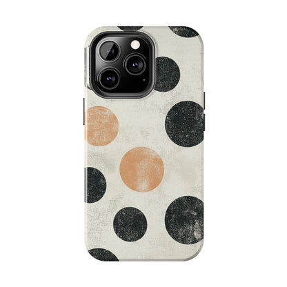 Vintage Polka Dot iPhone Case - Retro Abstract Protective Cover