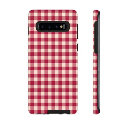 Vintage Red Gingham Check – Samsung Galaxy Case