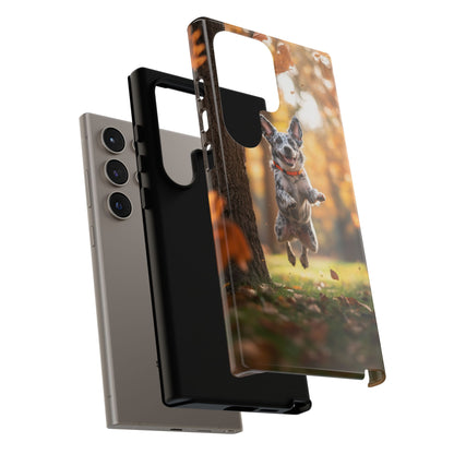 Energetic Blue Heeler Forest Pup Samsung Galaxy Case – Durable Outdoor-Inspired Design