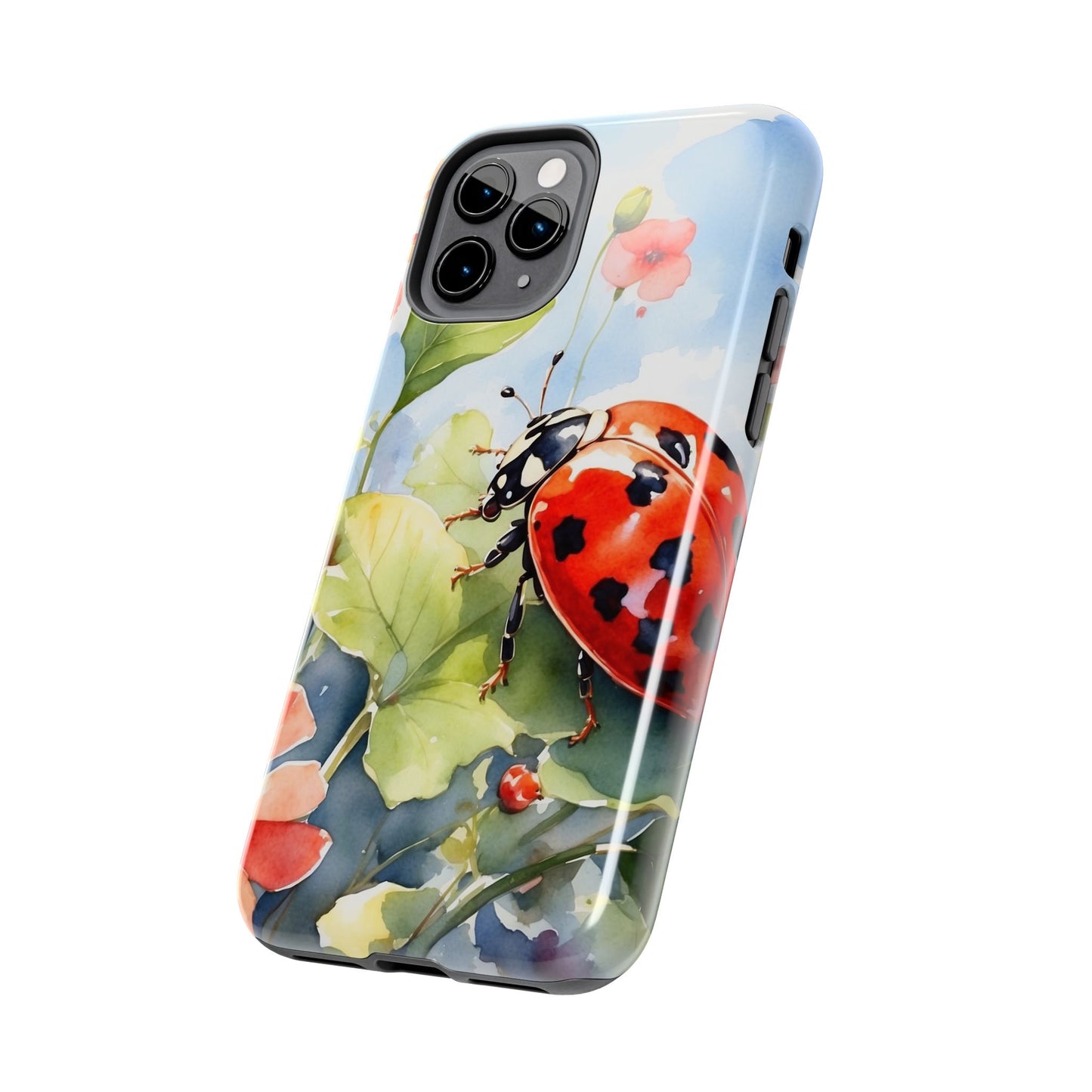 Watercolor Ladybug & Poppy Fields - iPhone Series Case