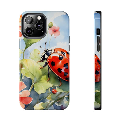 Watercolor Ladybug & Poppy Fields - iPhone Series Case