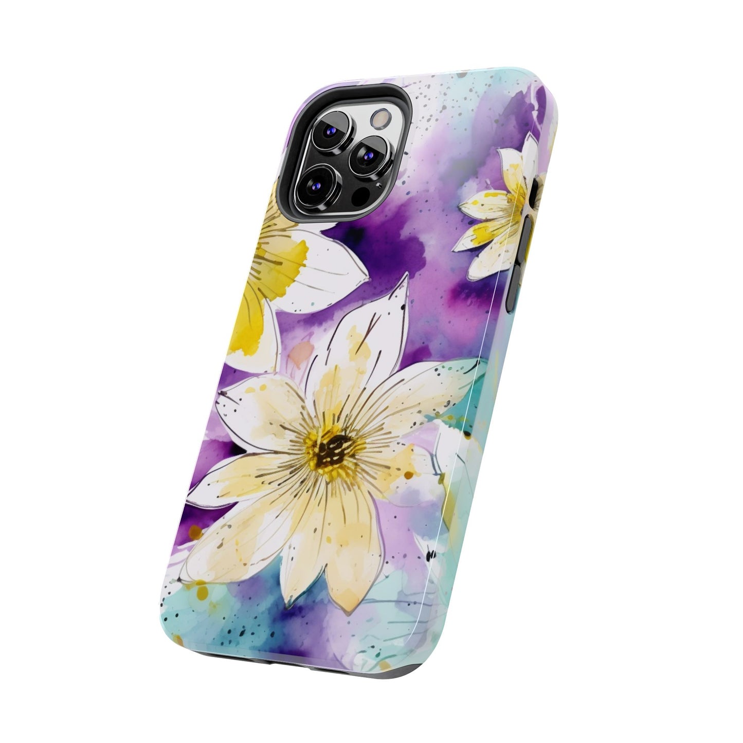 Abstract Floral Watercolor Splash - iPhone Series Case