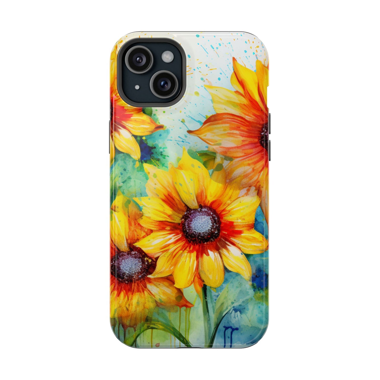 Watercolor Sunflower Splash - MagSafe iPhone Series Case