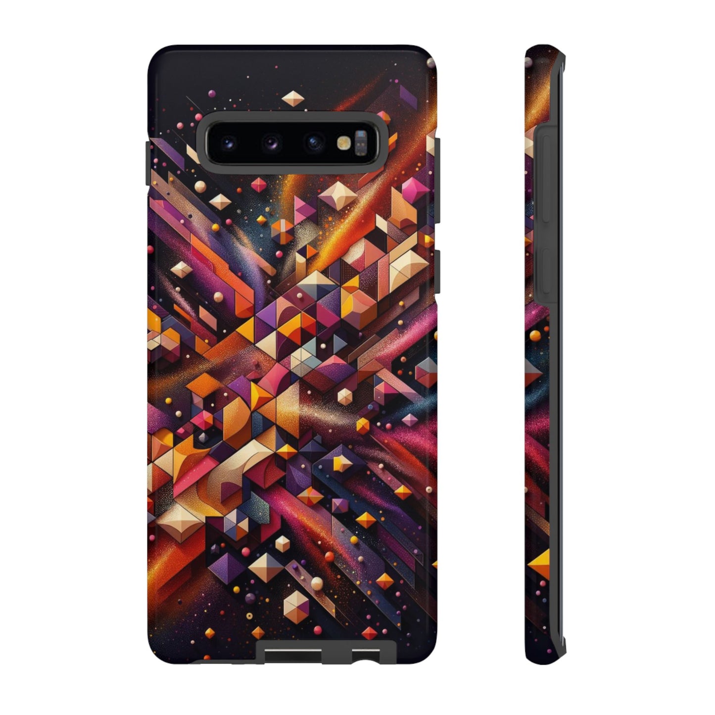 Vibrant Geometric Case | Futuristic Cosmic Art